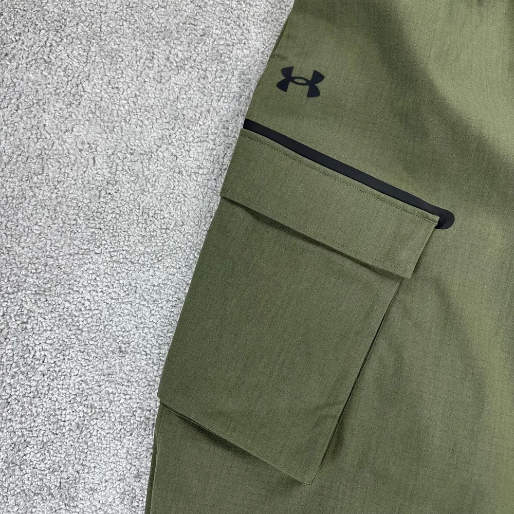 Under Armour Pants Mens Medium Green Unstoppable Cargo Straight Leg Outdoor